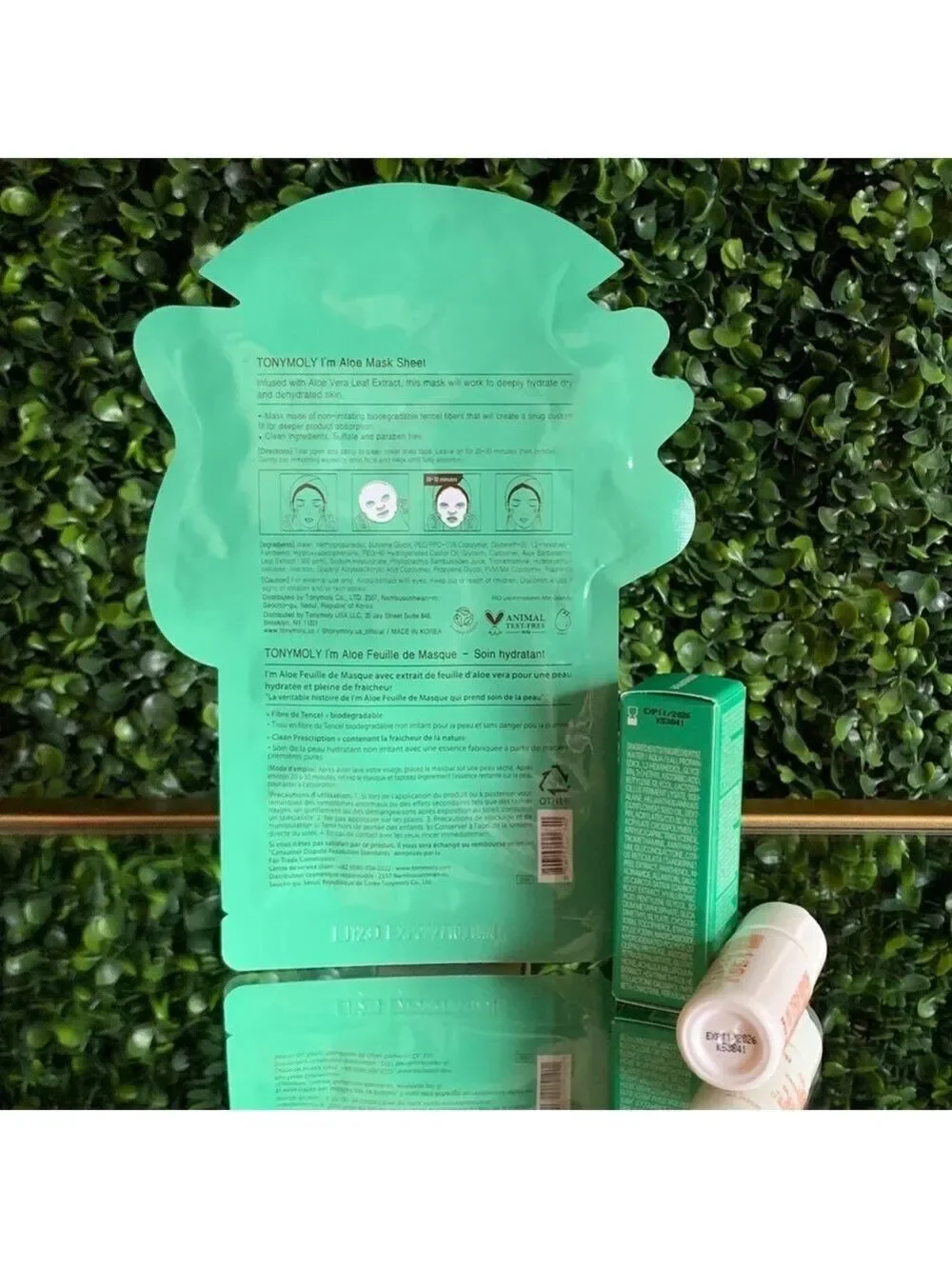 TonyMoly I'm Aloe Sheet Mask + Innisfree Green Tea Enzyme Vitamin C Serum | NEW